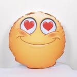 coussin smiley coeur