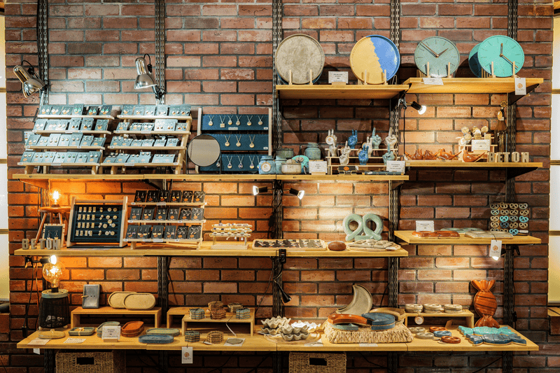 étale de produits artisanaux